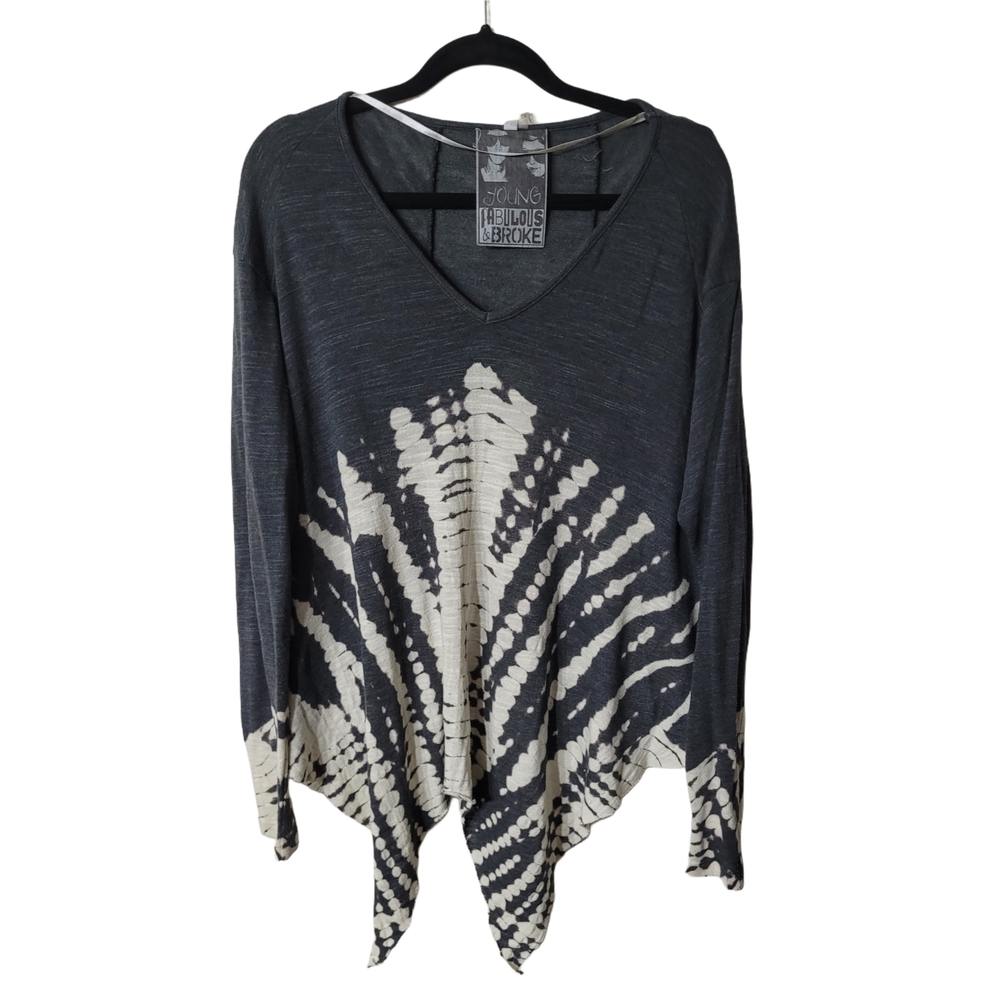 Young Fabulous & Broke Women's Black and Cream Top